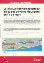 Informació distribuïda per l'Ajuntament de Gavà a les bústies de Gavà Mar anunciant el canvi de recorregut de la línia d'autobús L-95 (Febrer de 2007)
